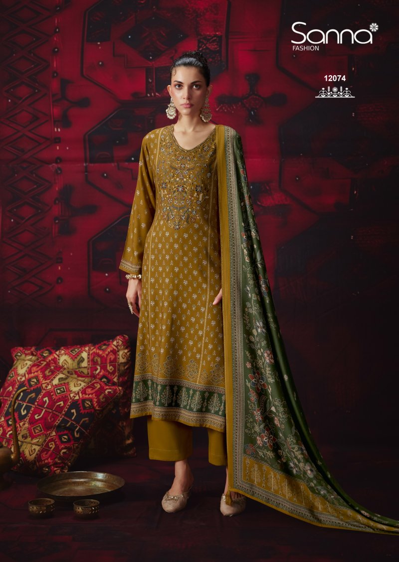 Khwaab By Sanna Viscose Pashmina Dress Materials